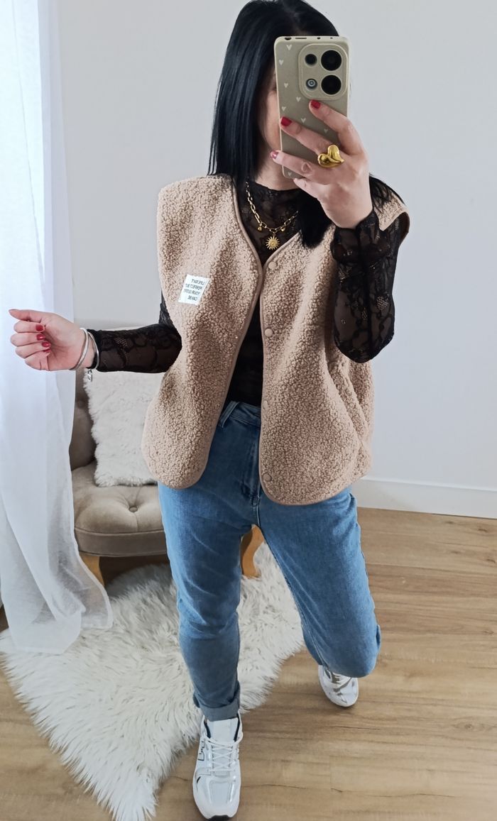 Gilet sans manches Moumoute camel T.U 38/42 - photo numéro 2