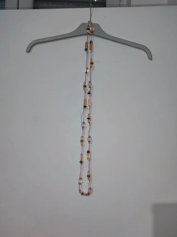 🌺 sautoir perles orange en résine