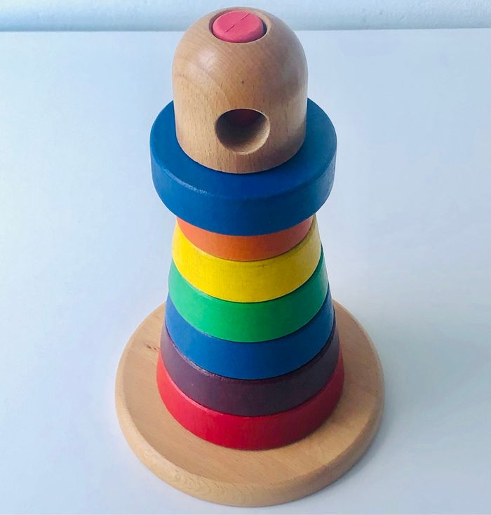 Tout a empiler colorée en bois - photo numéro 2