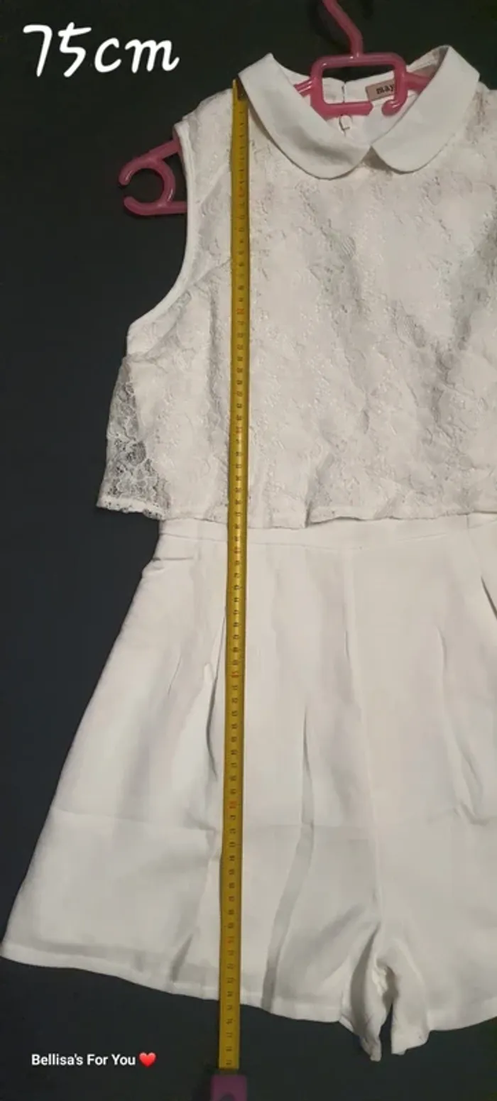 Été. Combishort neuf dentelle blanche - photo numéro 3