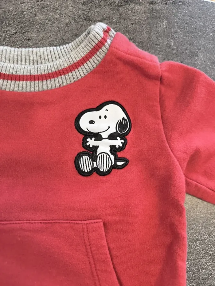 Sweat molletonné garçon 6 mois Snoopy - photo numéro 3