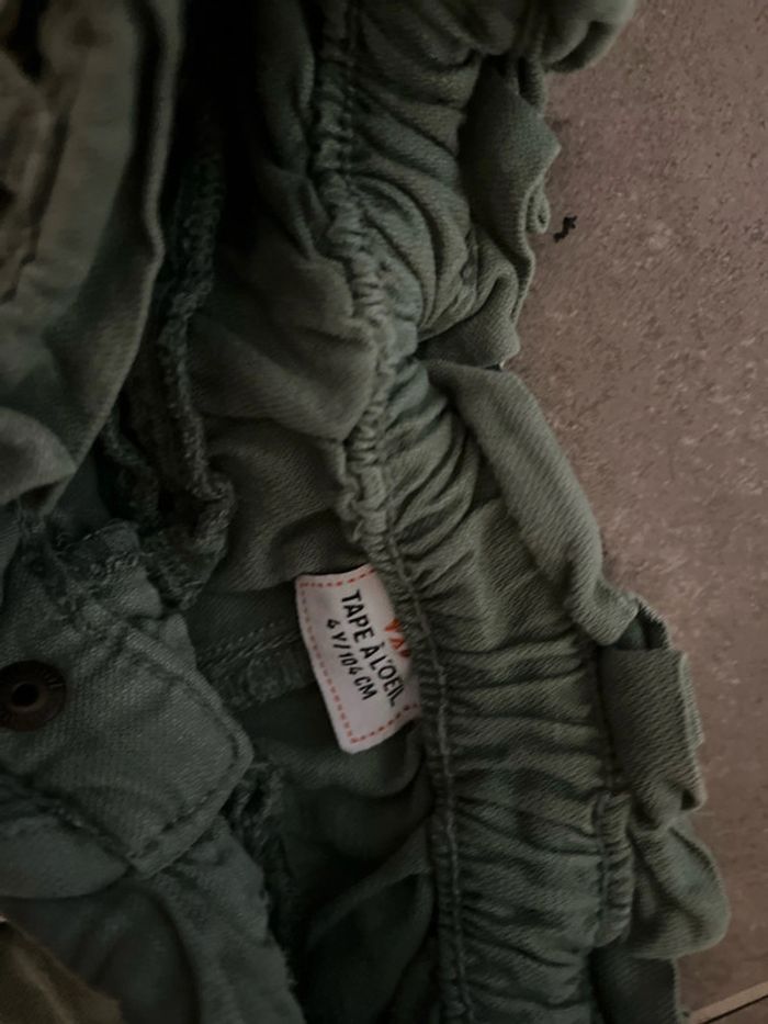 4/6 ans short coton et lin kaki TAO - photo numéro 2