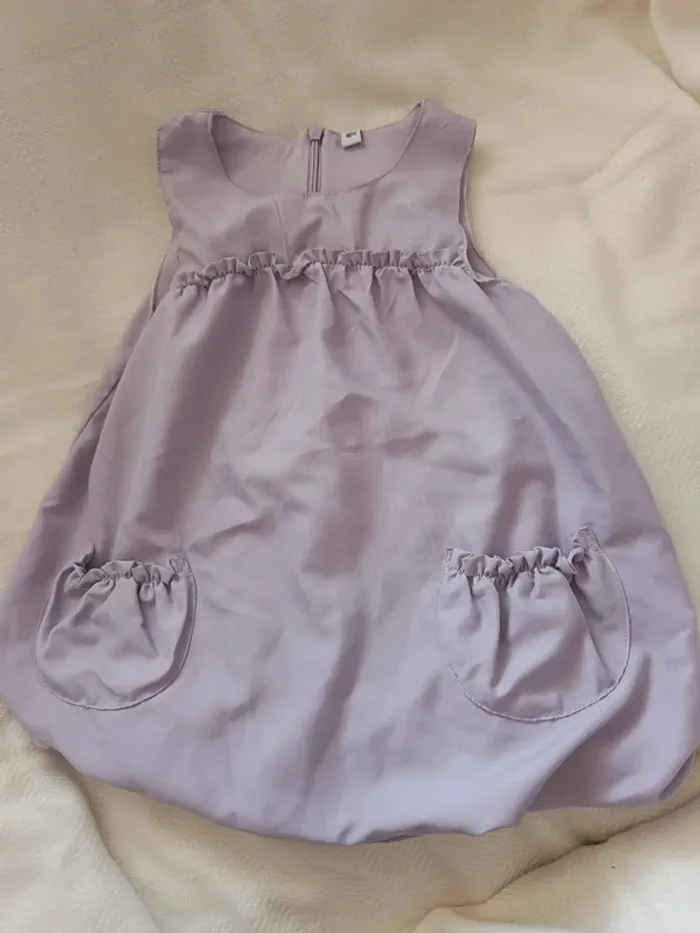 🎀 robe uni couleur lilas taille 18 mois 🎀