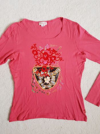 Tee-shirt manches longues rose Christian Lacroix jeans