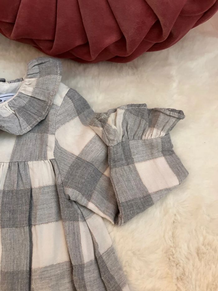 Robe vichy grise lurex - photo numéro 4