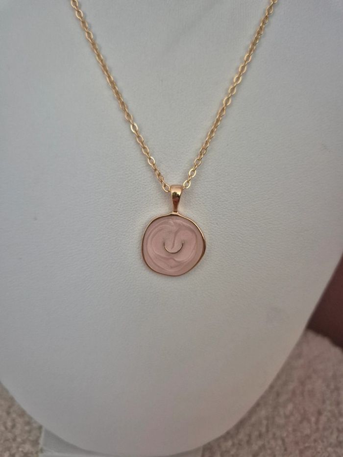 Collier rosé croissant de lune - photo numéro 2