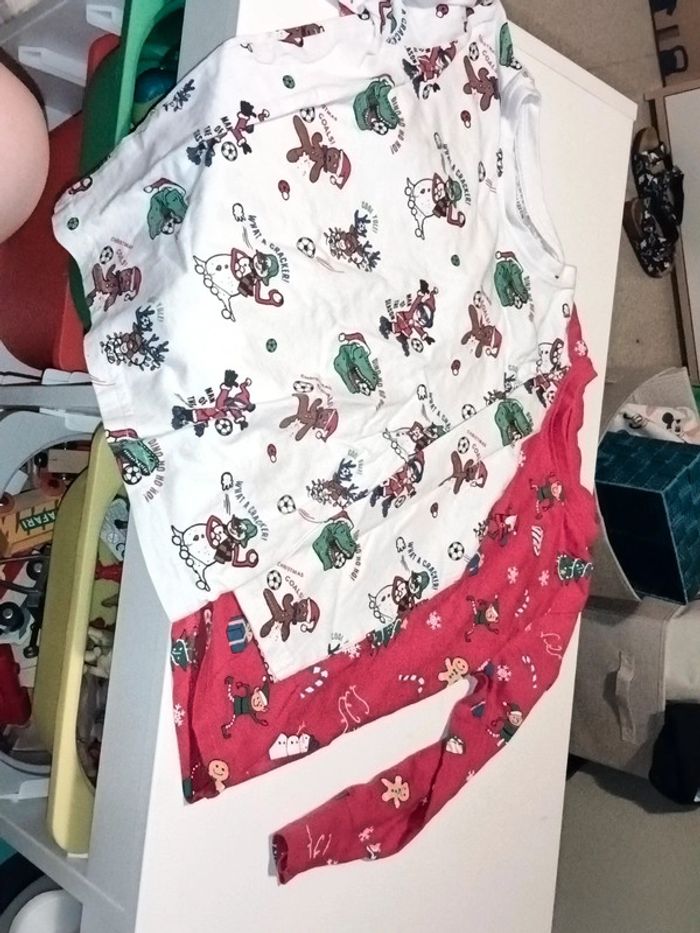 2 t-shirt manches longues noël garçon
