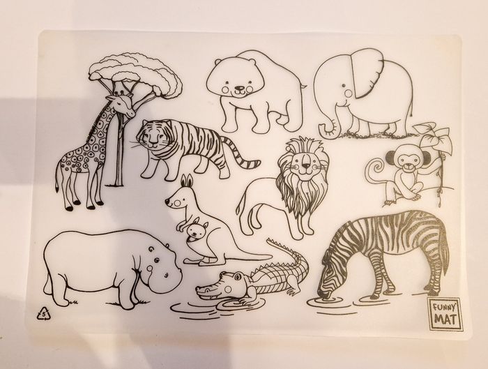 3 Sets de table à colorier / effaçable