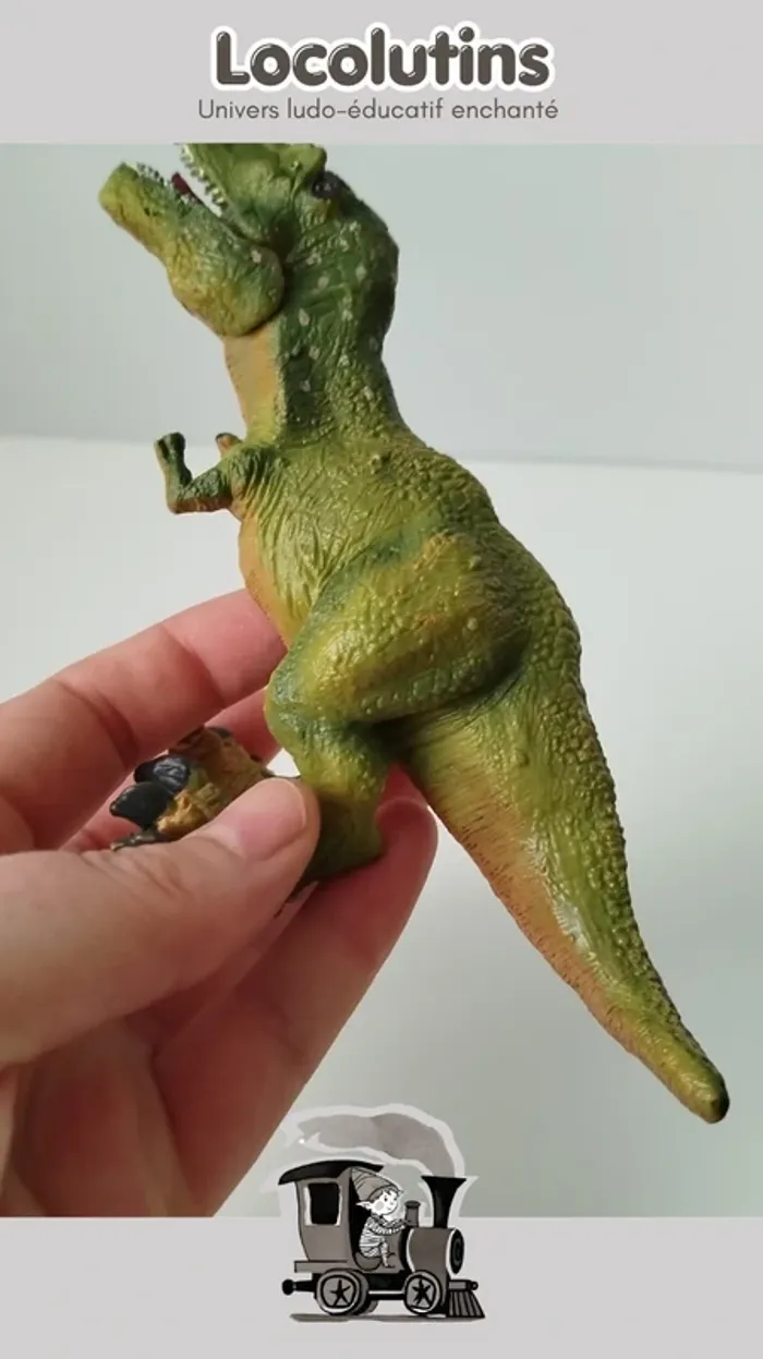 🚂 Figurine ▪ T-rex dinosaure pleine et solide - photo numéro 6