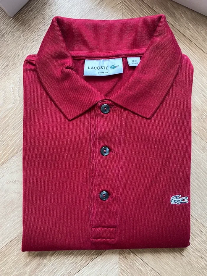 Polo Lacoste club bordeaux - photo numéro 2
