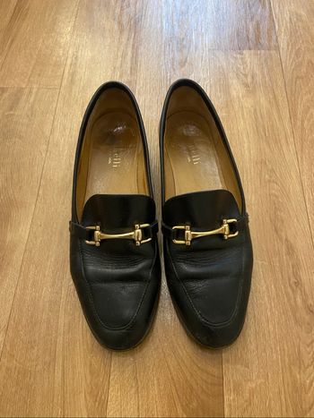 Mocassins noirs cuir femme 38