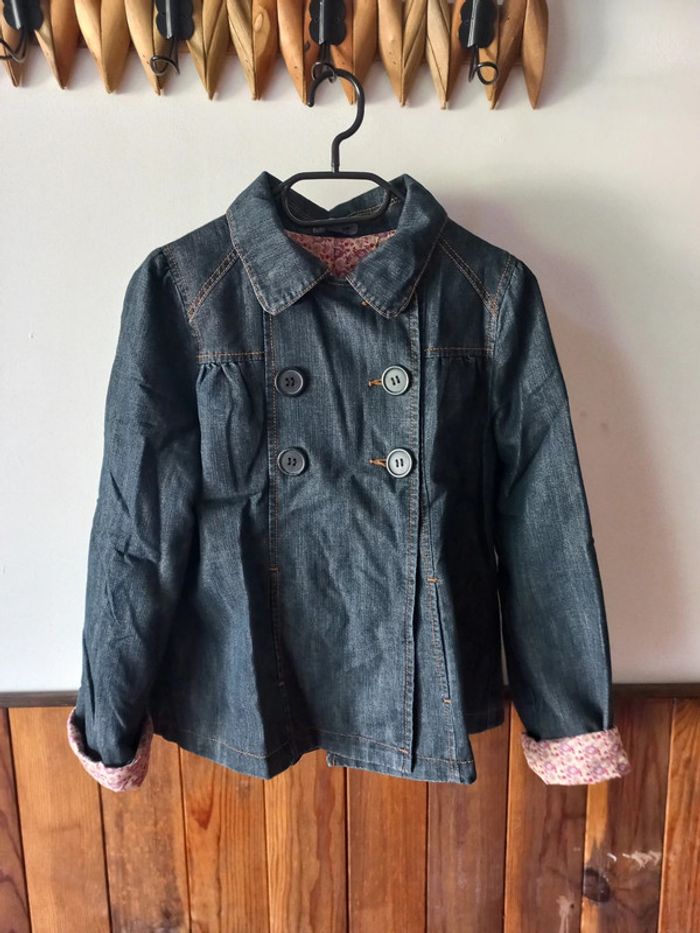 Veste en jean doublure fleurie