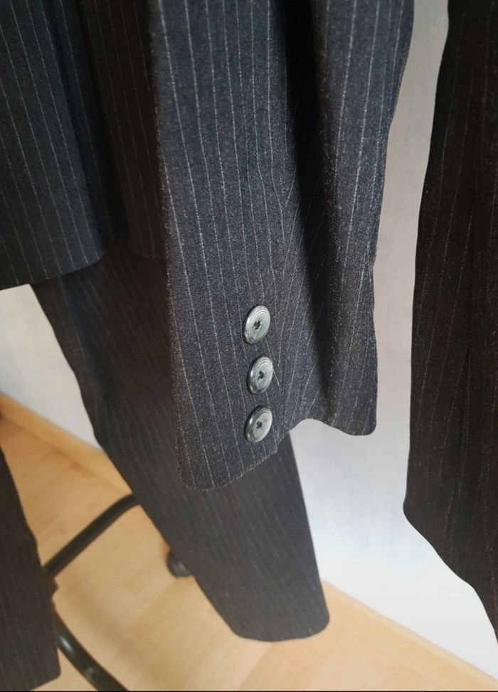 Ensemble tailleur 3 pieces rayé bleu marine - photo numéro 4