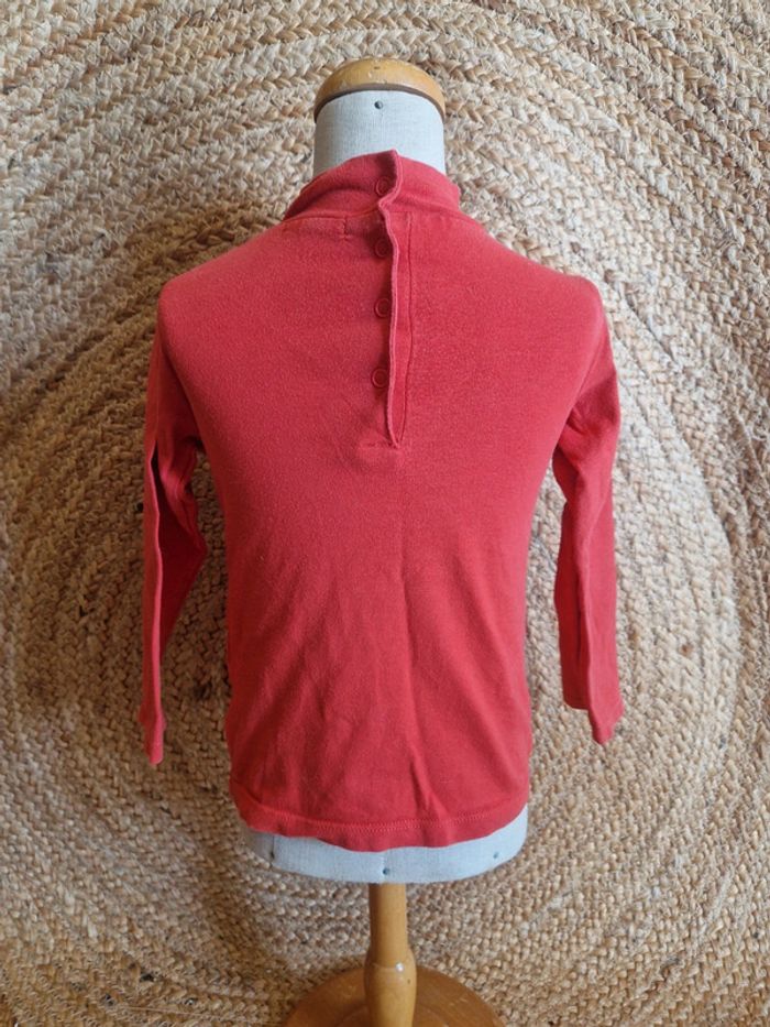 Haut a manche longue et col rouler orange my dear fille du pareil au même 23 mois 86cm - photo numéro 3