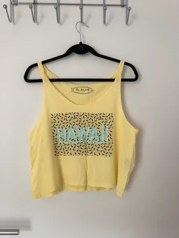 Débardeur court jaune Hawaï Undiz taille M