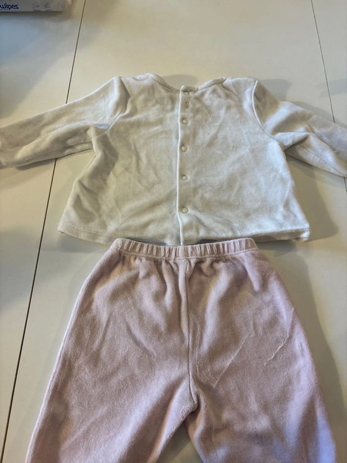Pyjama velours Obaïbi 9 mois fille - photo numéro 4