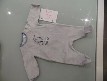 pyjama 1 mois obaibi gris