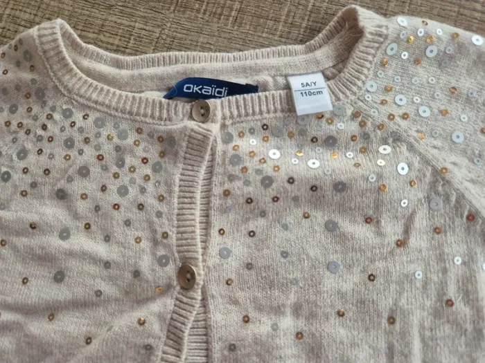 Gilet de fêtes Okaïdi 5 ans à sequins en super état
