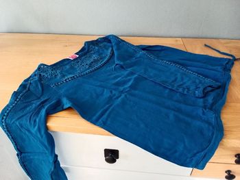 Blouse bleu canard