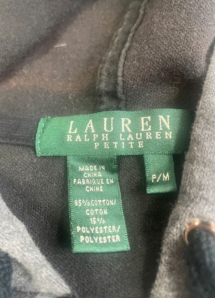 Veste capuche zip femme ralph lauren taille M gris - photo numéro 4