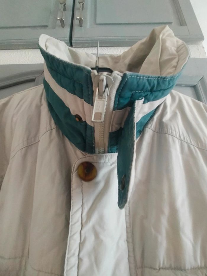 Veste blouson homme T 46 beige et vert - photo numéro 4