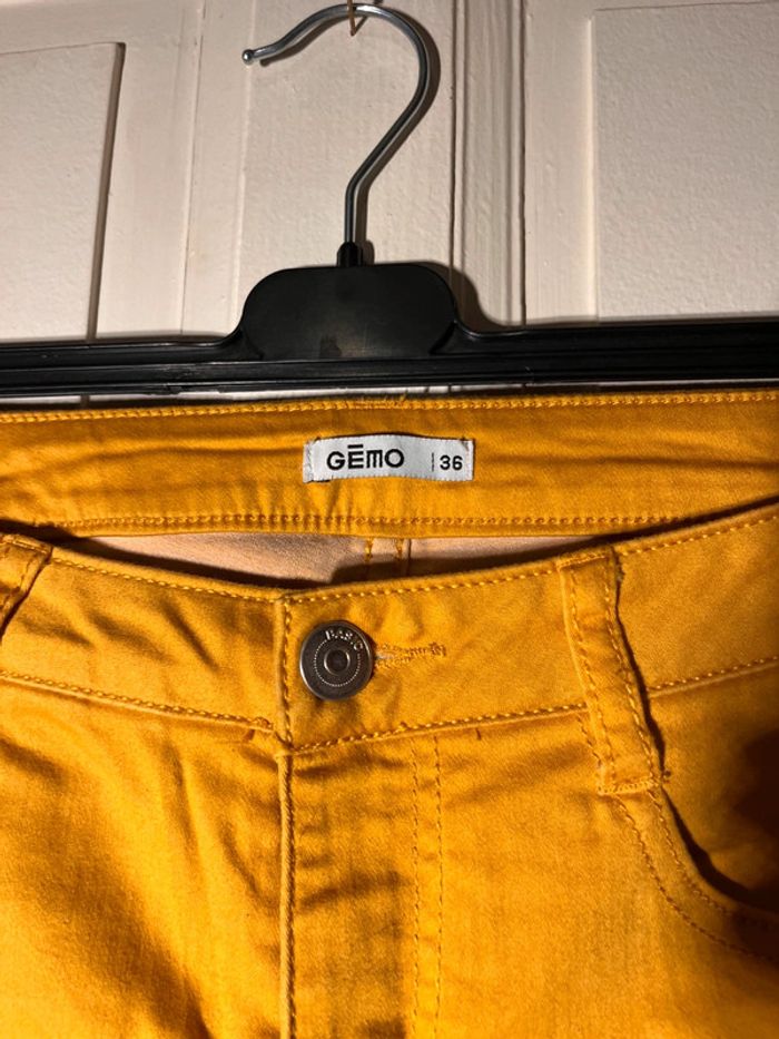 Jeans slim femme 36 gémo moutarde - photo numéro 2