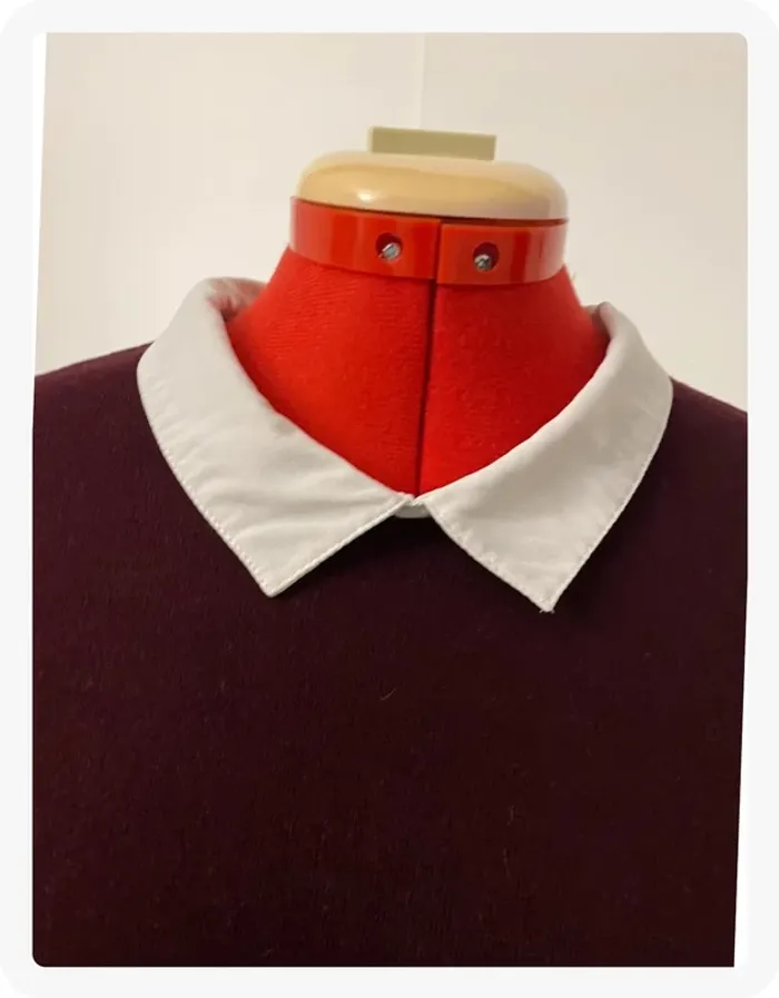 Pull chemise bordeaux Pimkie