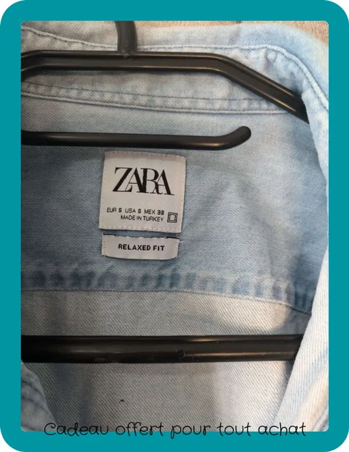 Blouse/chemise en jean Zara 36 - photo numéro 4