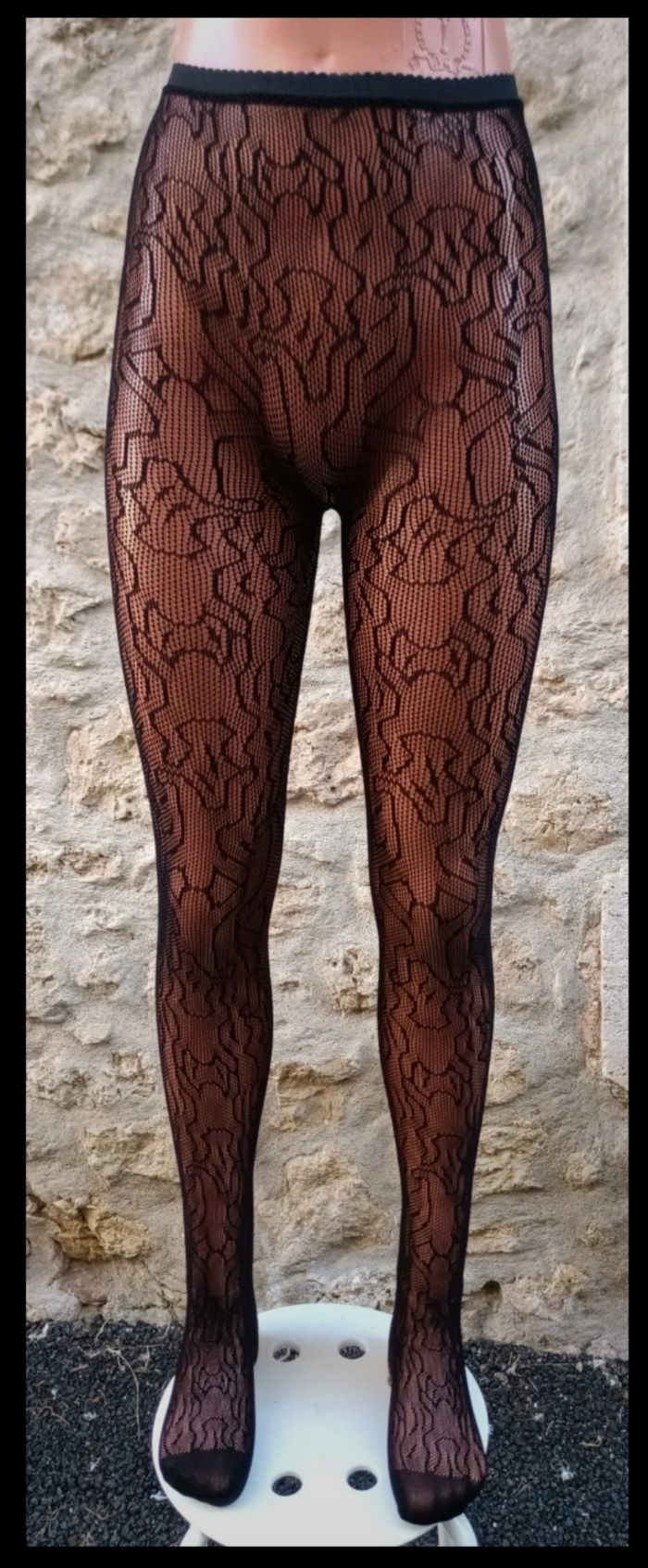 Collant résille motif fantaisie - photo numéro 2