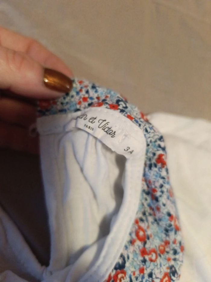 T-shirt col claudine taille 3 ans - photo numéro 4