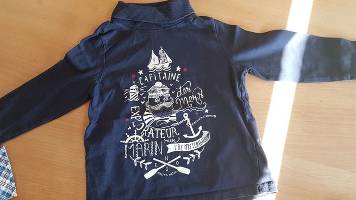 Ensemble chemise et tee-shirt 4 ans - photo numéro 2