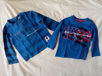 Lot de 2 t-shirts manches longues 24 mois