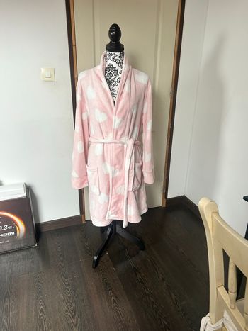 Peignoir Primark taille 40-42 rose et blanc