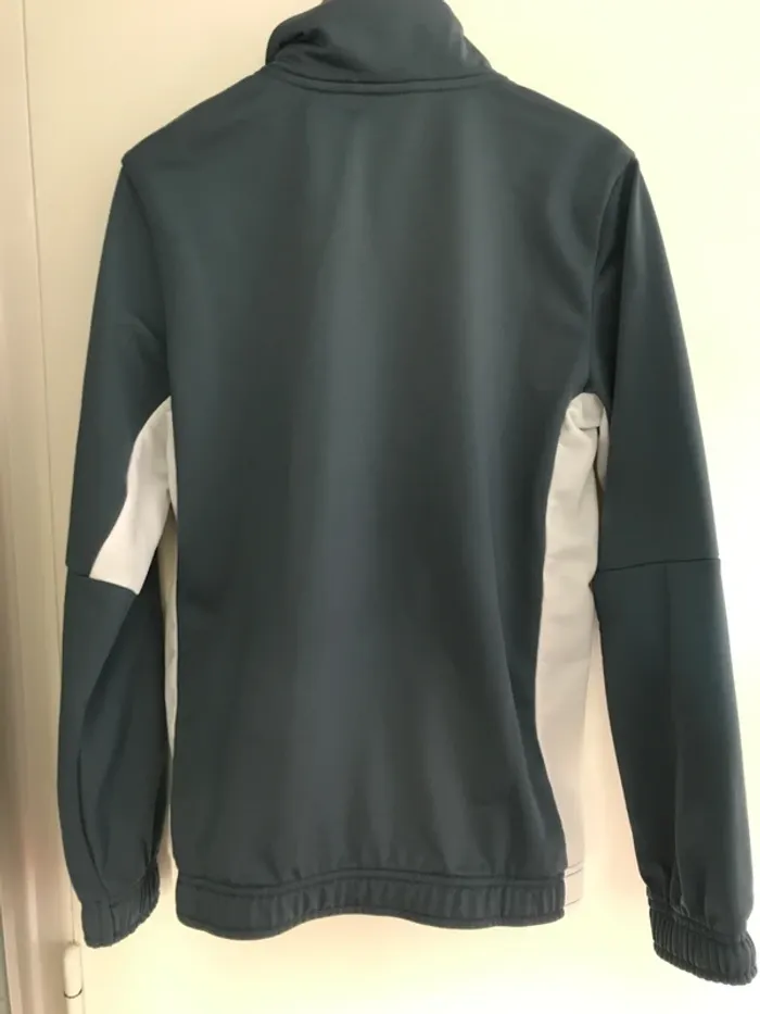 gilet zippé sans capuche puma taille 11-12 ans bleu gris avec poches - photo numéro 8