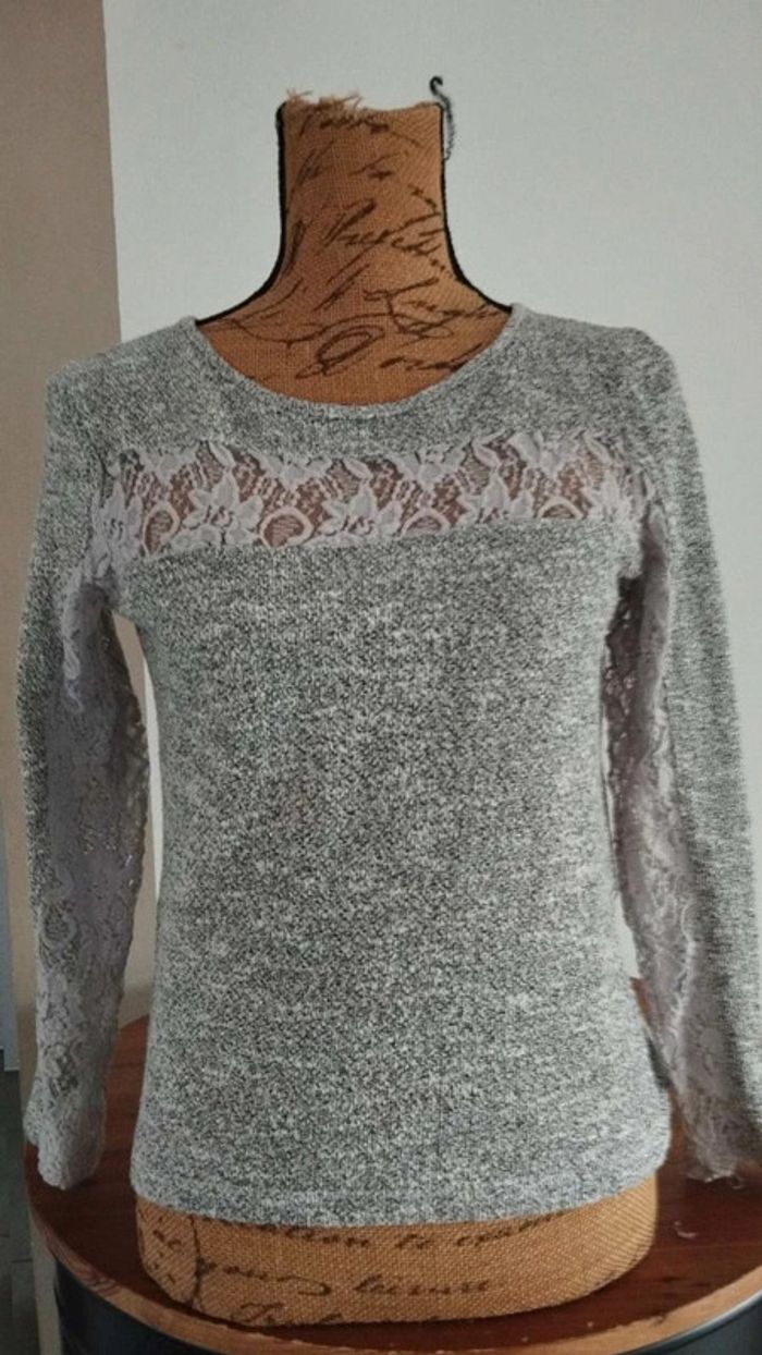 Tee shirt manches longues  gris  taille s  arkitech - photo numéro 2