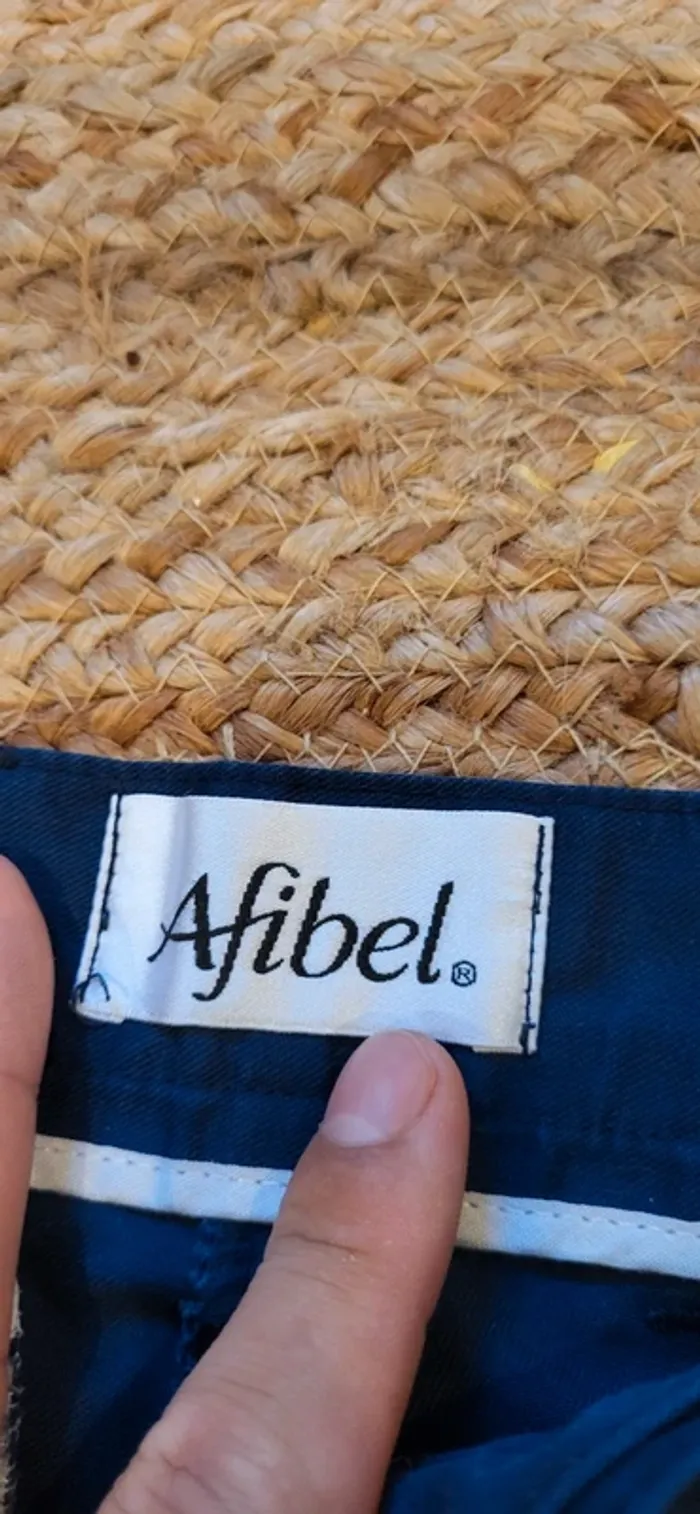 Short homme bleu marine Afibel – Taille L – Coupe droite - Très bon état - photo numéro 4