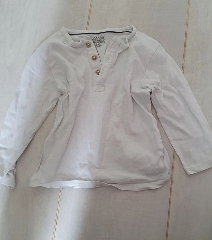 Tee shirt manches longues creme
