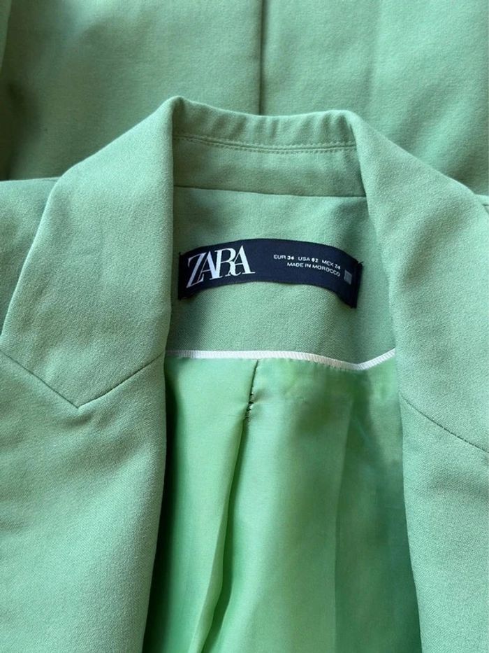 Blazer vert pomme taille 34 - Zara - photo numéro 9