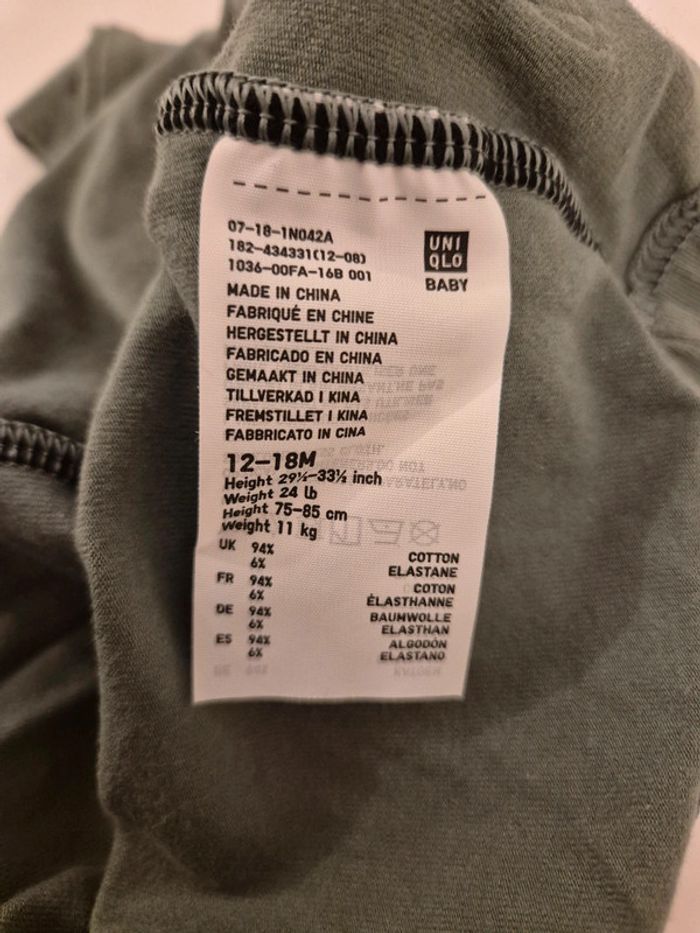 Pantalon court legging bermuda Uniqlo taille 12 mois - photo numéro 4