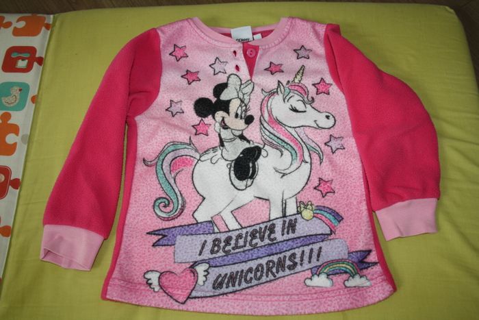 Pyjama 2 pièces Minnie et Licorne de Disney en 4 ans en polaire - photo numéro 2