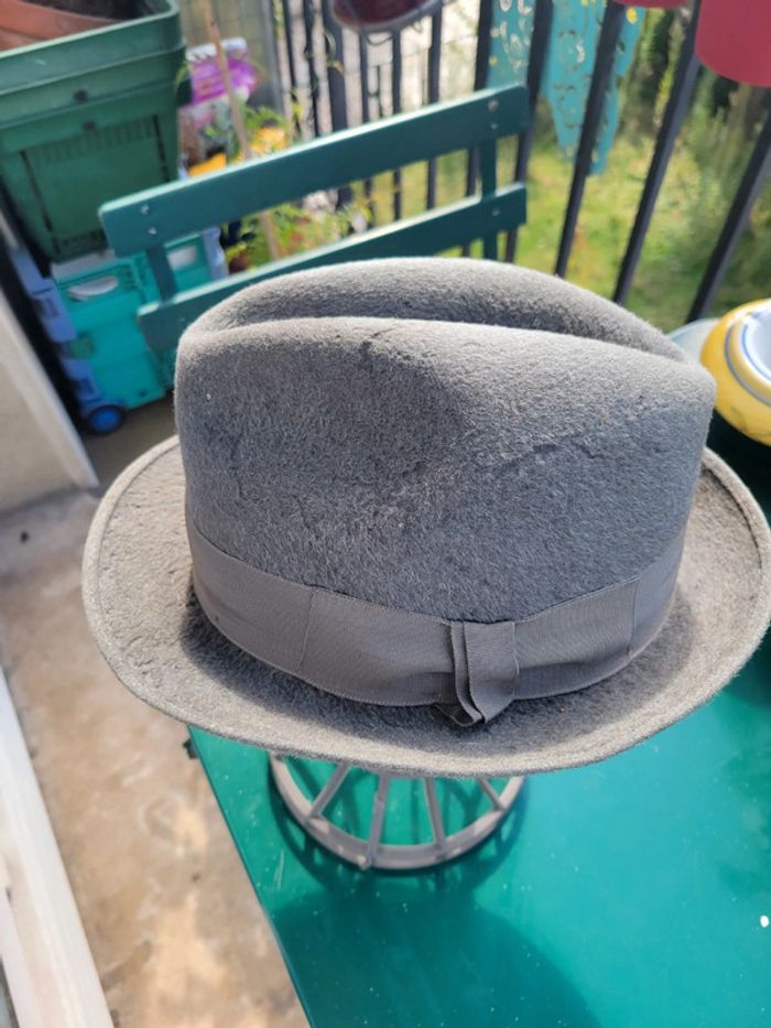 Chapeau flechet gris vintage - photo numéro 7
