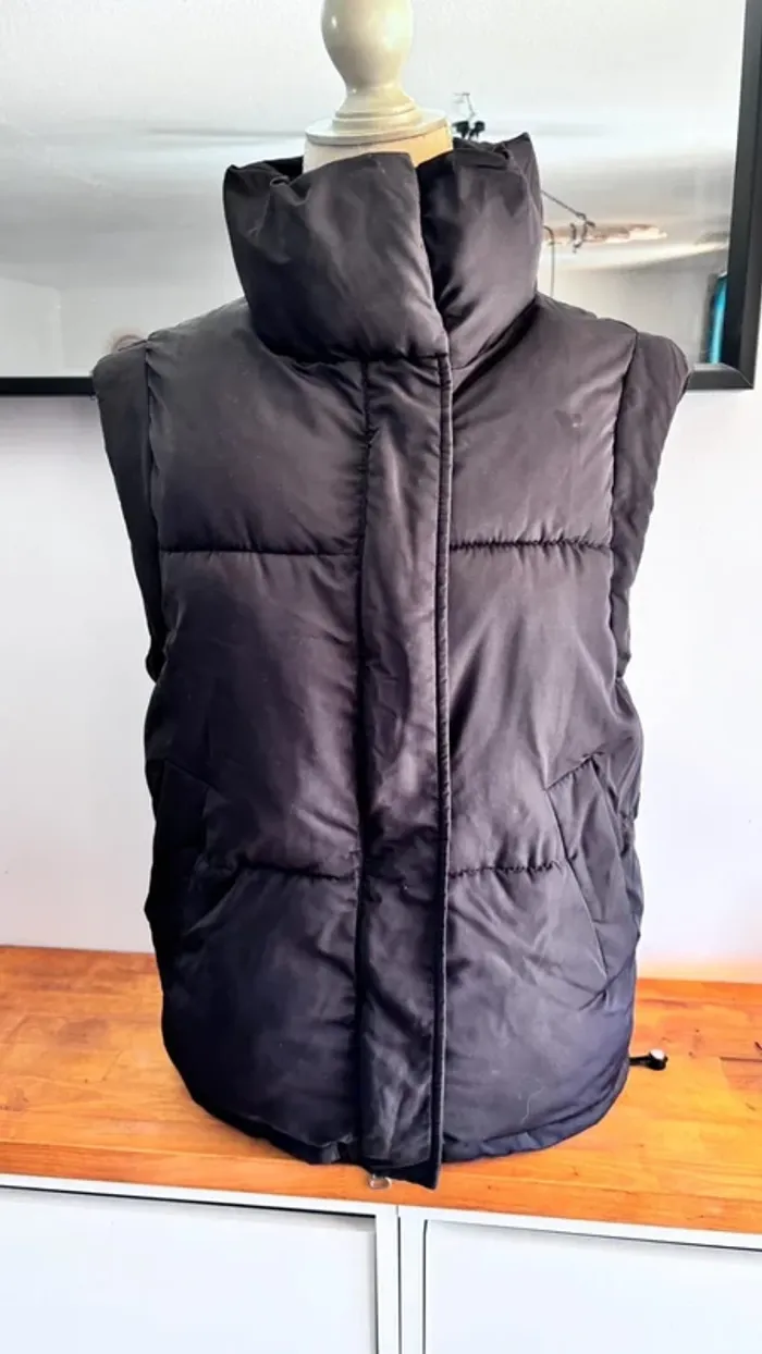 💕 veste sans manche noire taille 34 XS #bershka - photo numéro 6