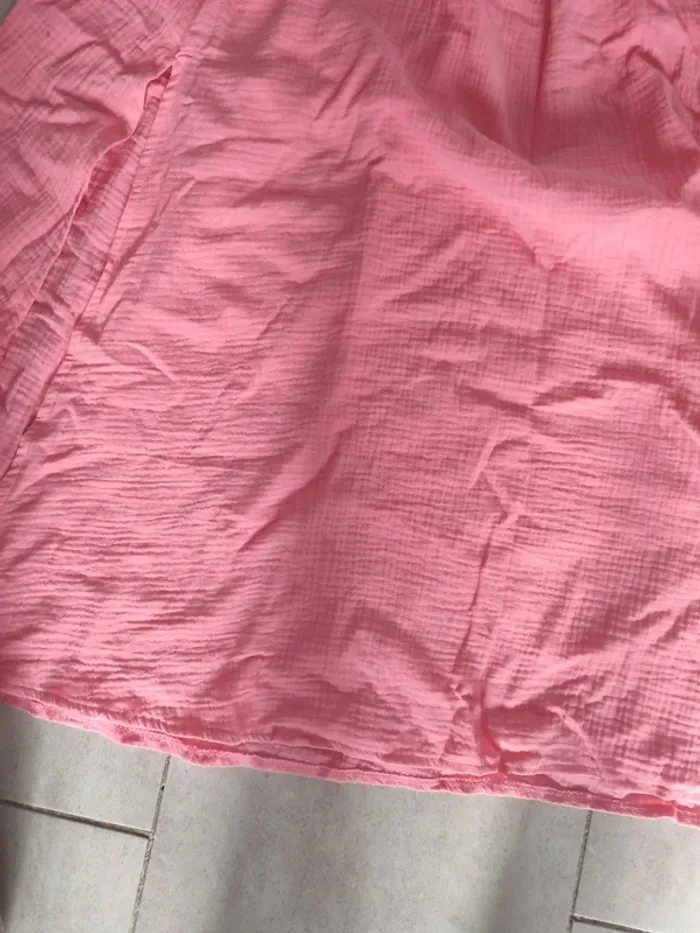 Jupe longue gaz de coton ceinture dorée - photo numéro 2