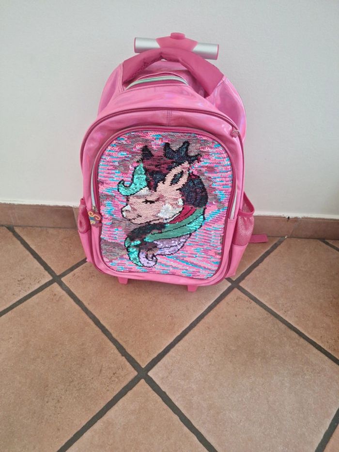 Sac à dos d'école Licorne rose. Dimensions