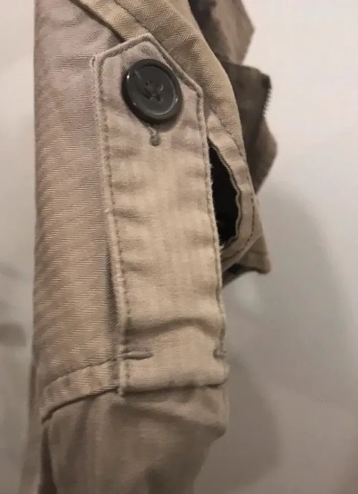 Veste été kiabi militaire marrons clairs manches longues taille 36 - photo numéro 5
