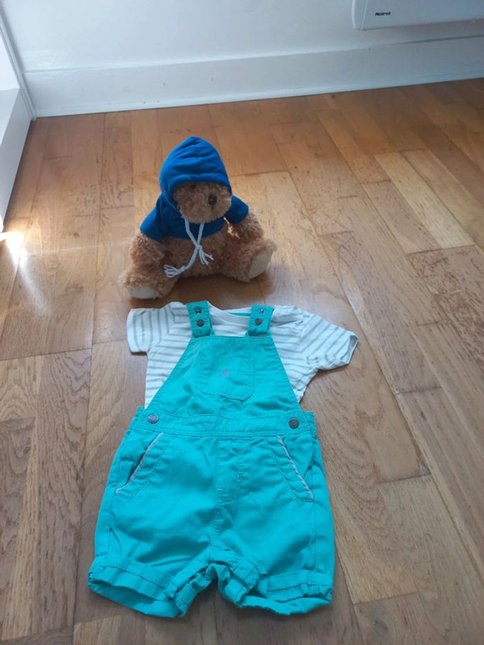 Ensemble Salopette + Tee-shirt M.C.