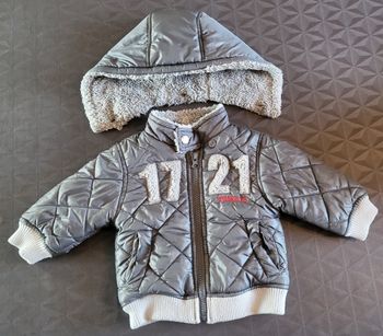 Blouson doublé hiver gris 6mois