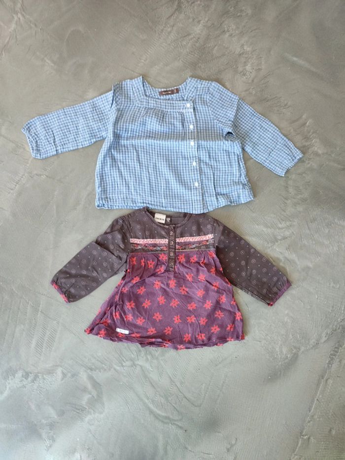 Lot de 2 blouses 12 mois IKKS