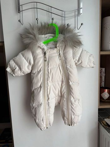 🧸 Combinaison pilote en duvet baby Dior blanche 3 mois