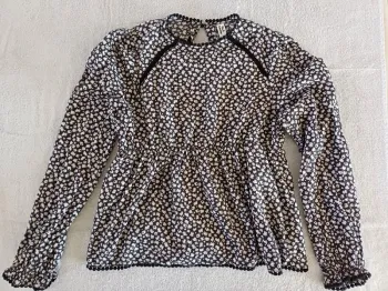 Tunique Tape à l'Œil XS  noir & blanc (réf perso G-O50)(familleac72)